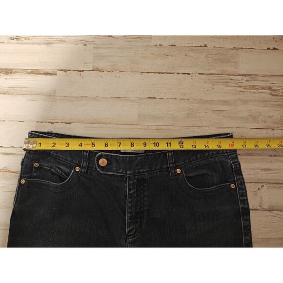 Talbots Capri Jeans Womens Size 10 Stretch Straight Leg Midrise Button Tab - Picture 5 of 9